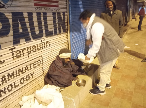 Winter relief and night vigil